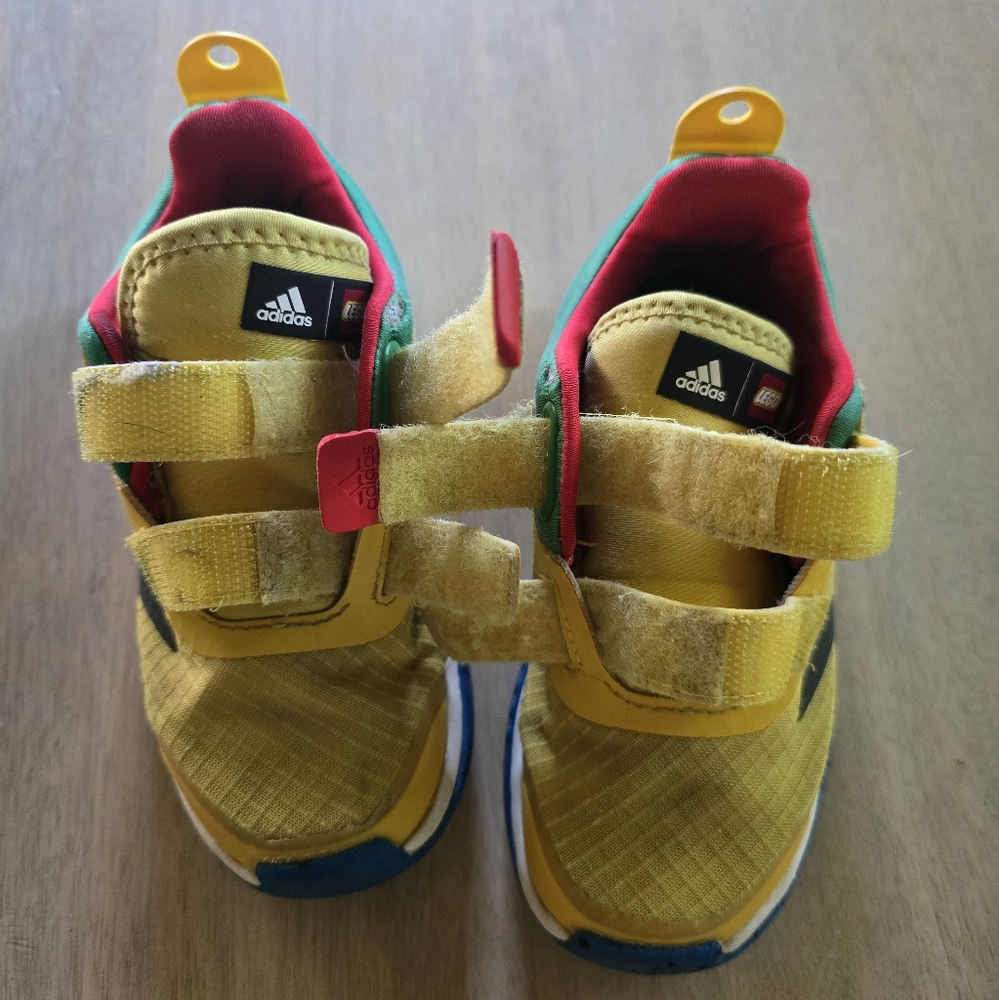 Adidas Kids Yellow Sneakers with Velcro Straps